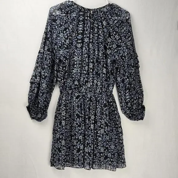 NWT Misa Karlina Dress in Nightshade Floral Blue Size XS Bohemian MSRP 410